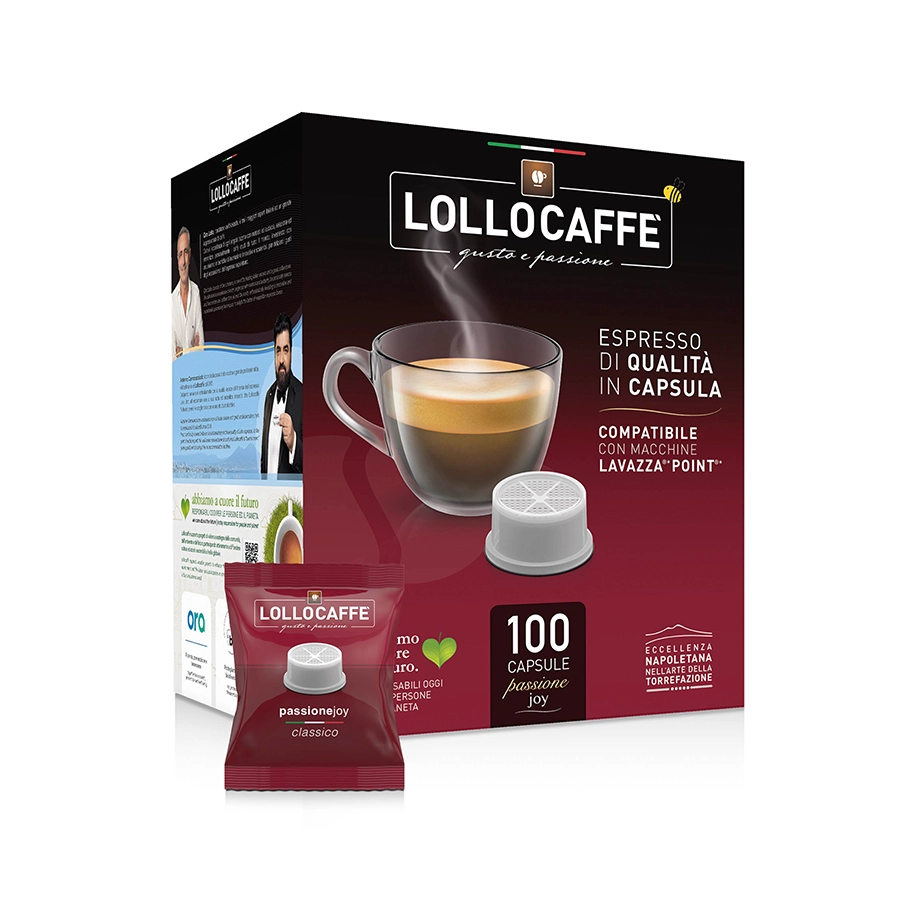 Capsule Lollo Caffè Classico compatibili Lavazza Espresso Point 100
