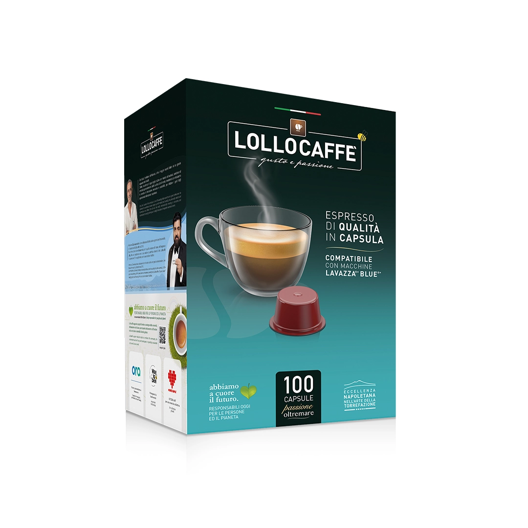 Capsule Lollo Caffè Nero espresso compatibili Lavazza Blue 100