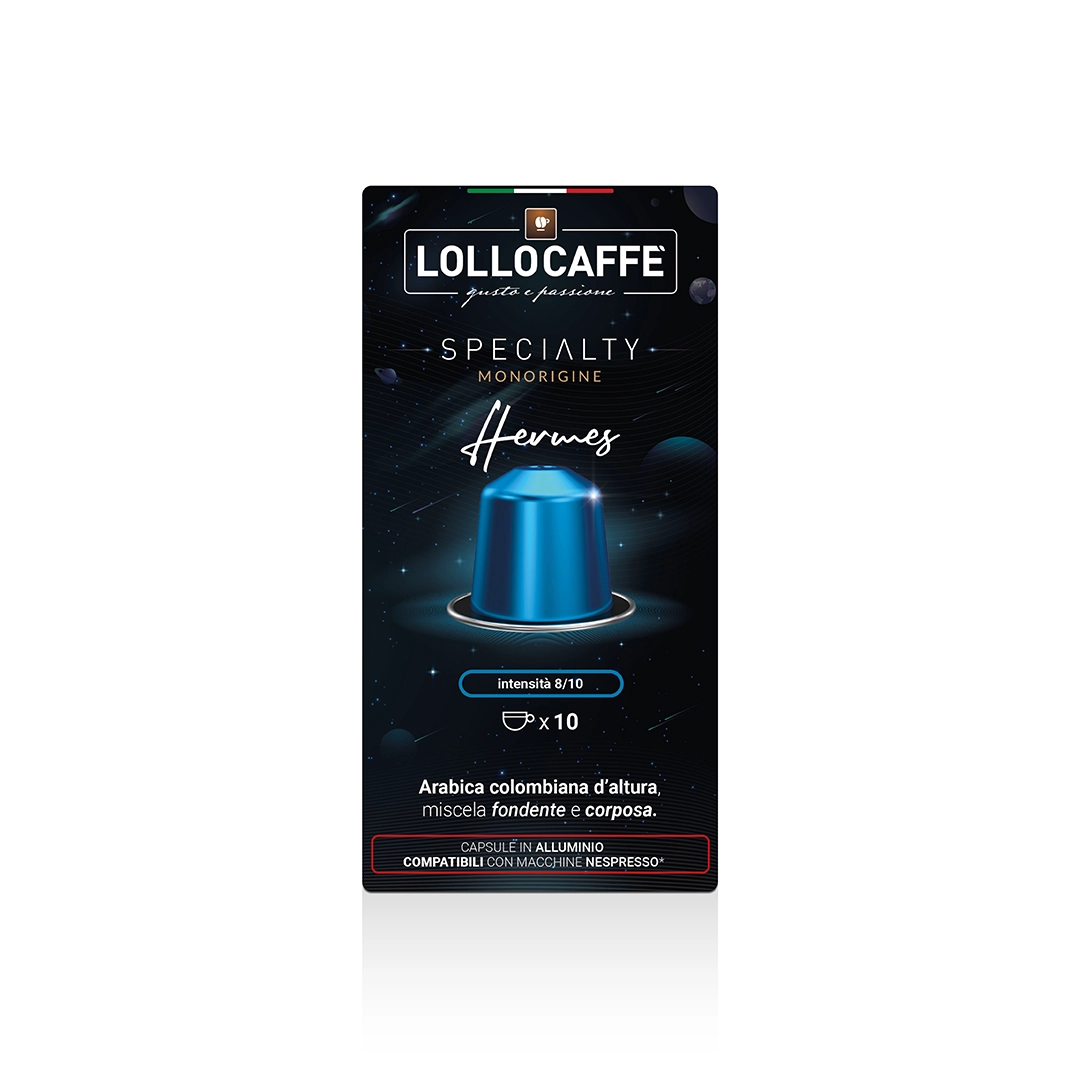 Capsule Lollo Caffè Specialty Hermes compatibili Nespresso Alluminio 10