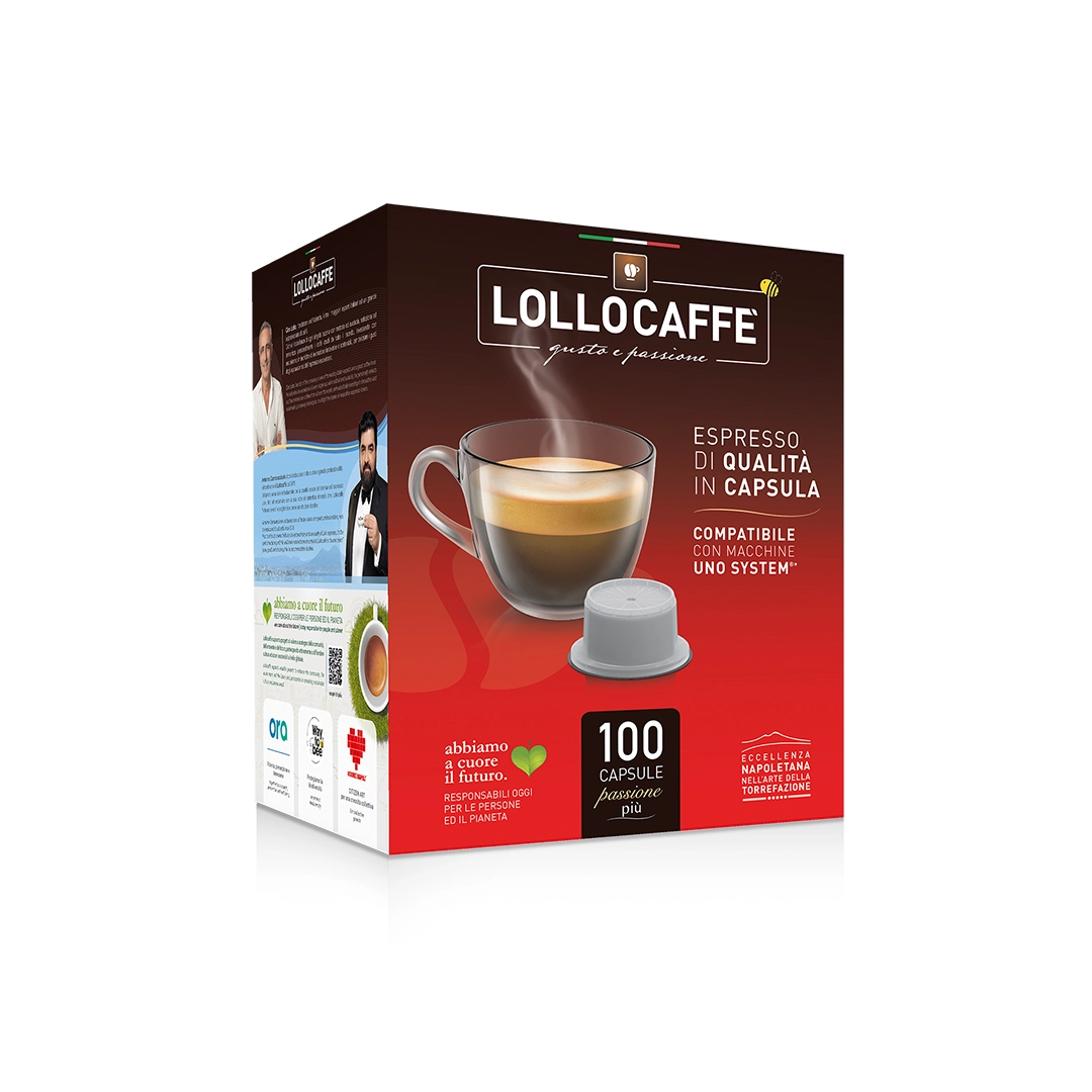 Capsule Lollo Caffè Nero Compatibili Uno System 100
