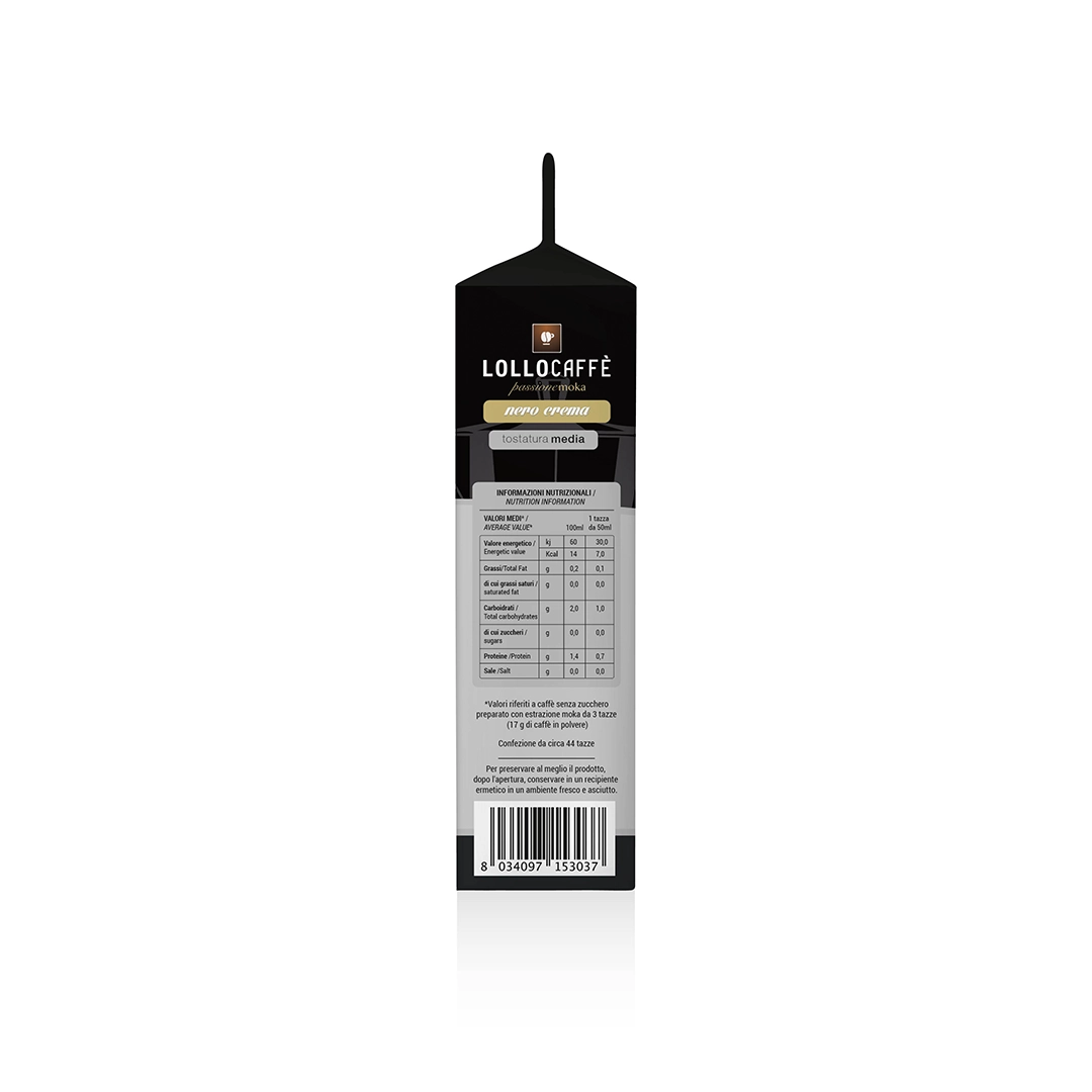 Lollo Caffè 20 Box Macinato Fresco Nera 250