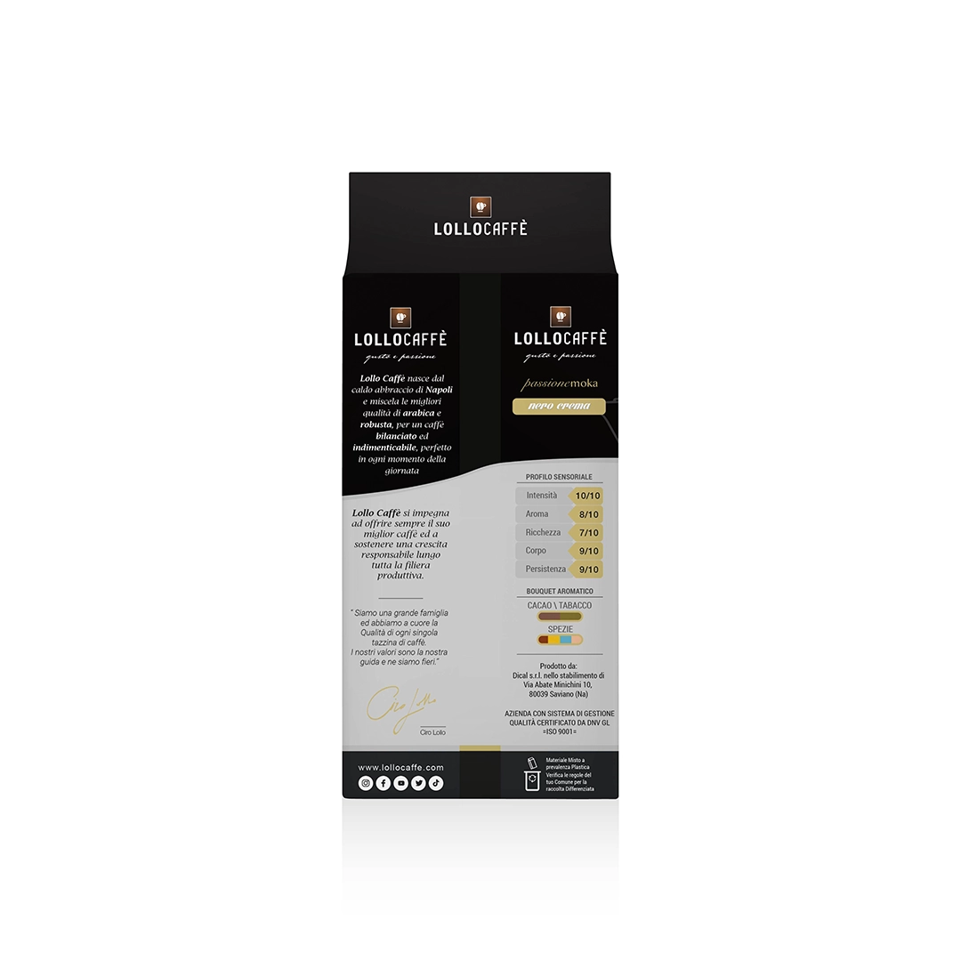 Lollo Caffè 20 Box Macinato Fresco Nera 250