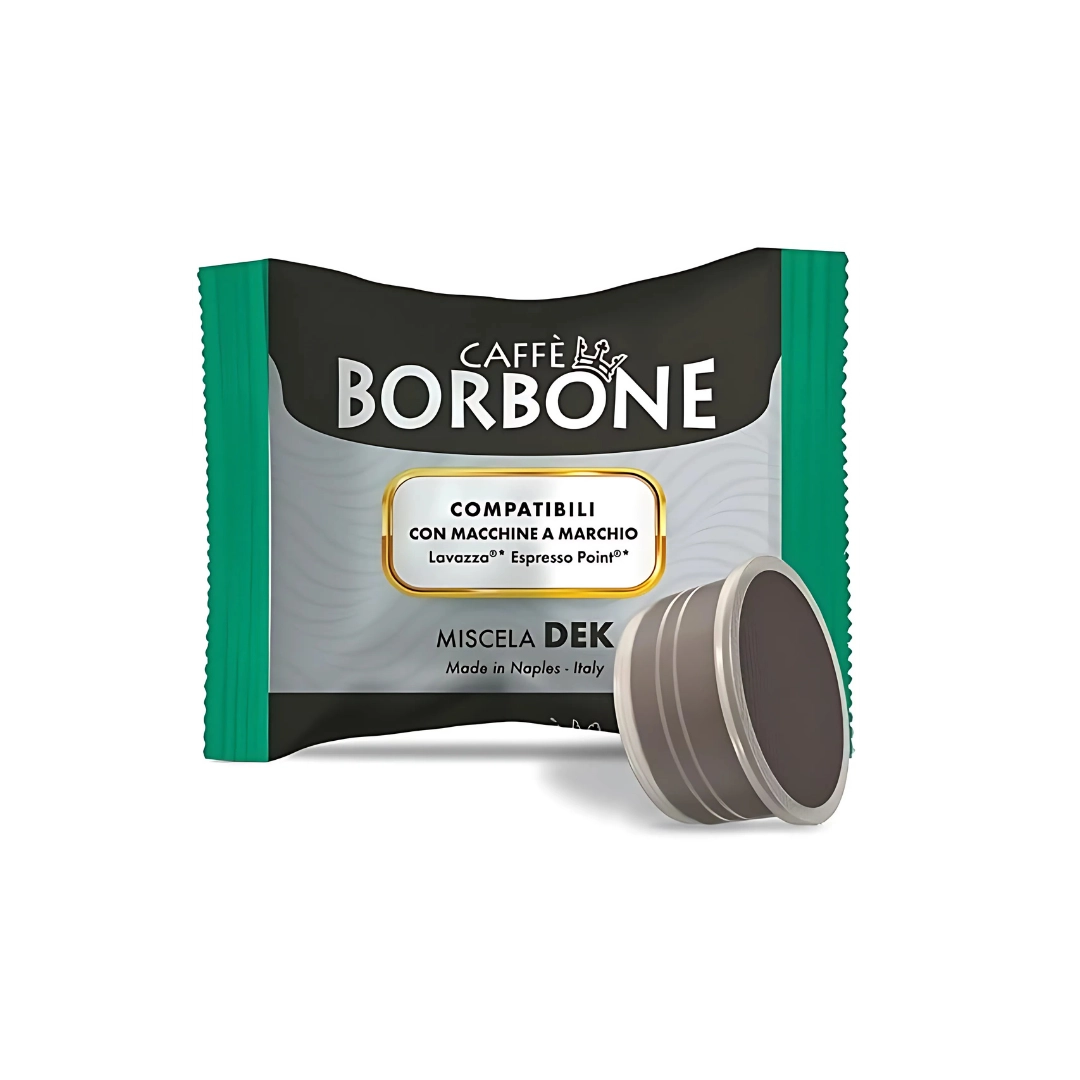 Capsule Caffè Borbone Decaffeinato Verde compatibili Lavazza Espresso Point 100