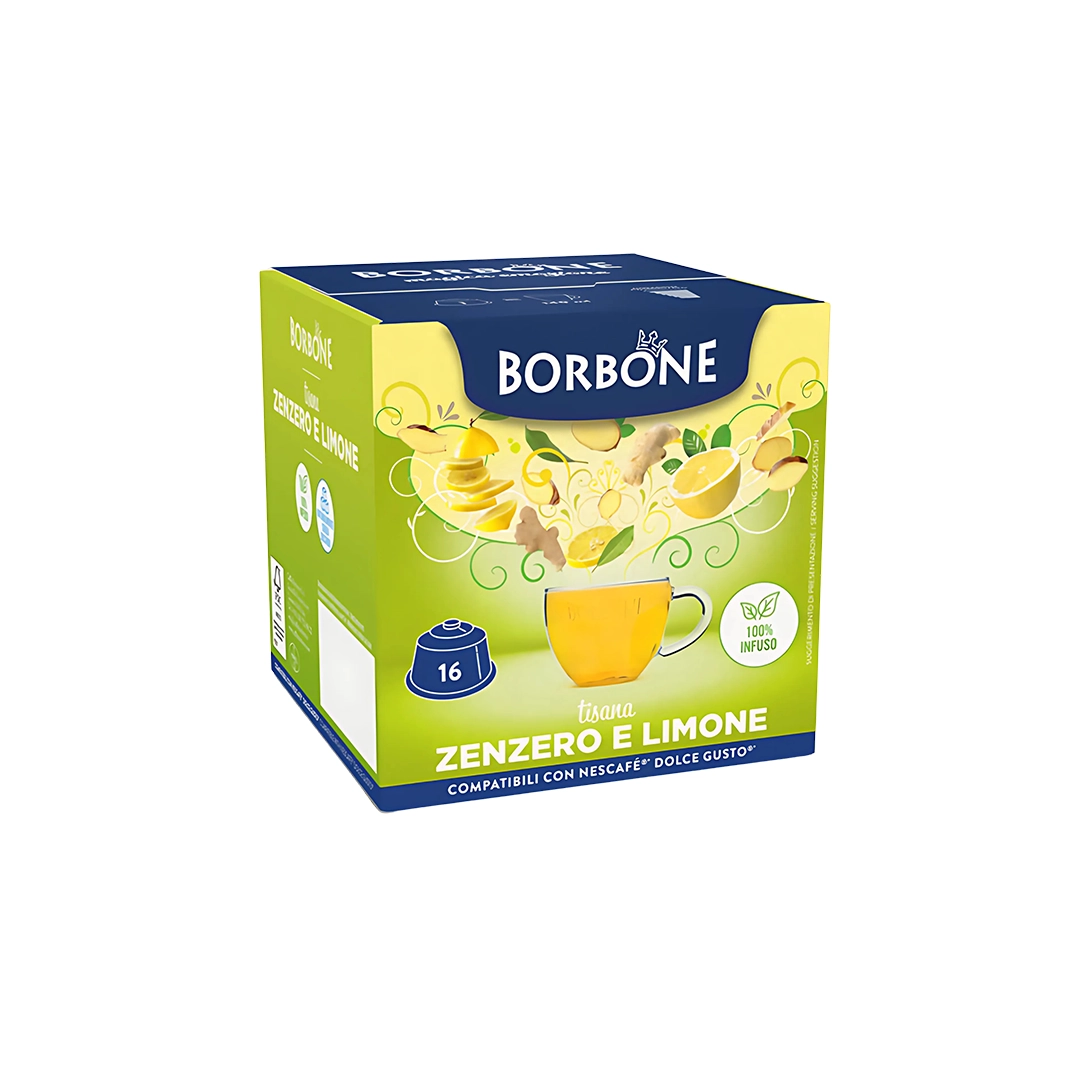 Capsule Borbone Compatibili Dolce Gusto Tisana Zenzero e Limone 16