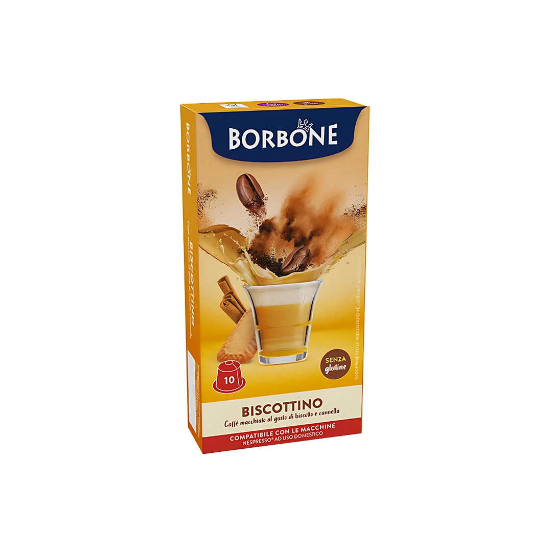 Capsule Borbone Compatibili Nespresso Bevanda Solubile Biscottino 10