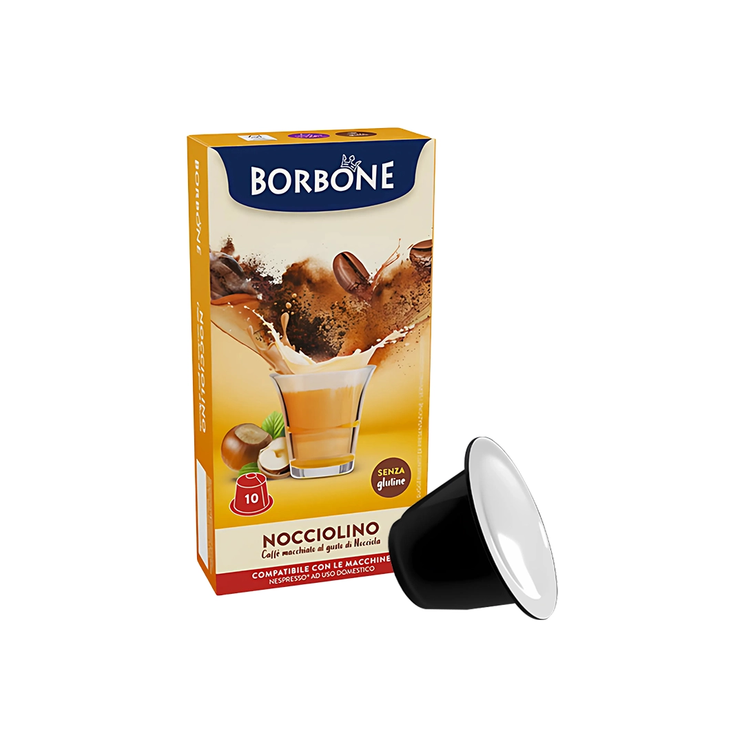 Capsule Borbone Compatibili Nespresso Bevanda Solubile Nocciolino 10
