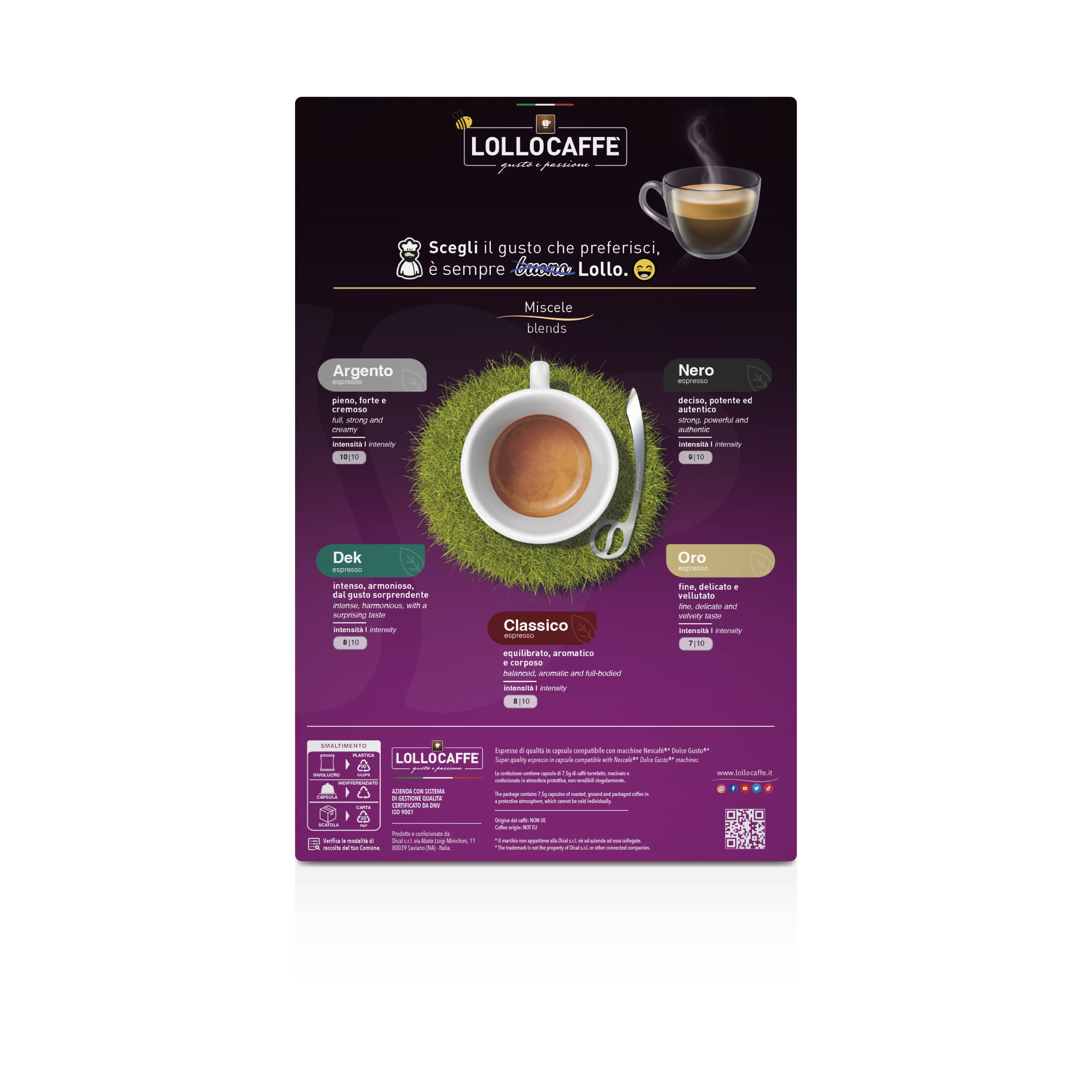 Capsule Lollo Caffè Compatibili Nescafè Dolce Gusto Argento 50