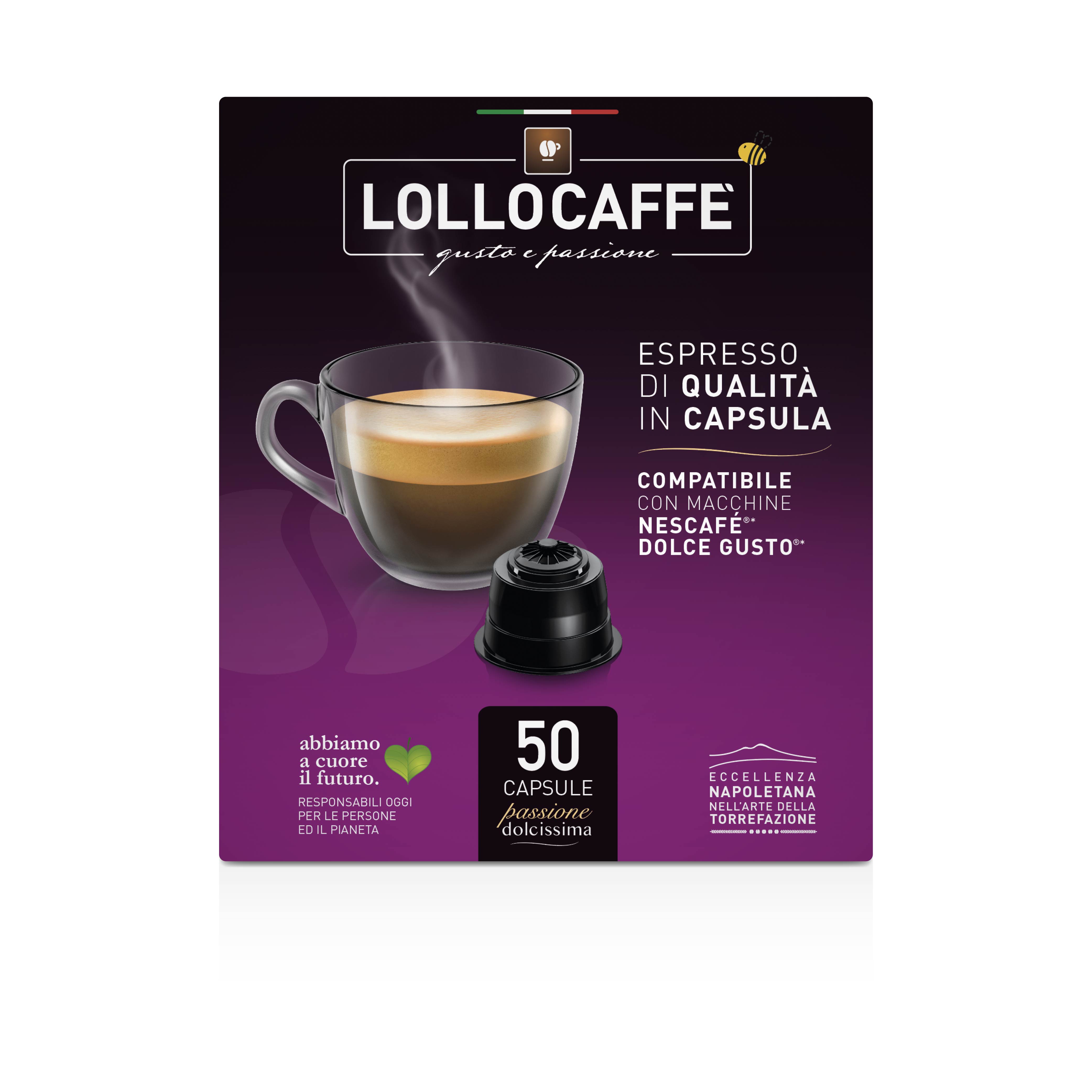 Capsule Lollo Caffè Compatibili Nescafè Dolce Gusto Oro 50
