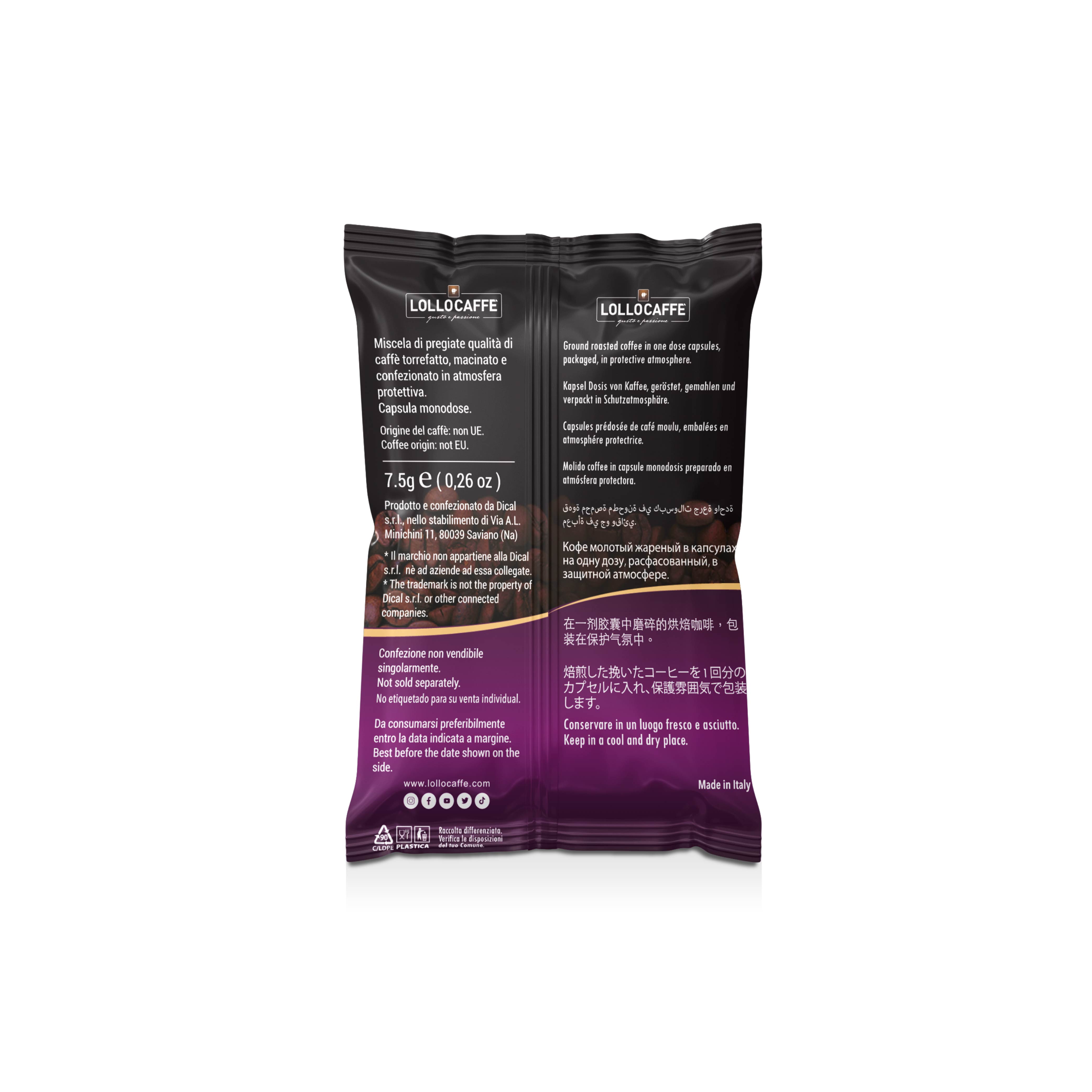 Capsule Lollo Caffè Compatibili Nescafè Dolce Gusto Decaffeinato 50
