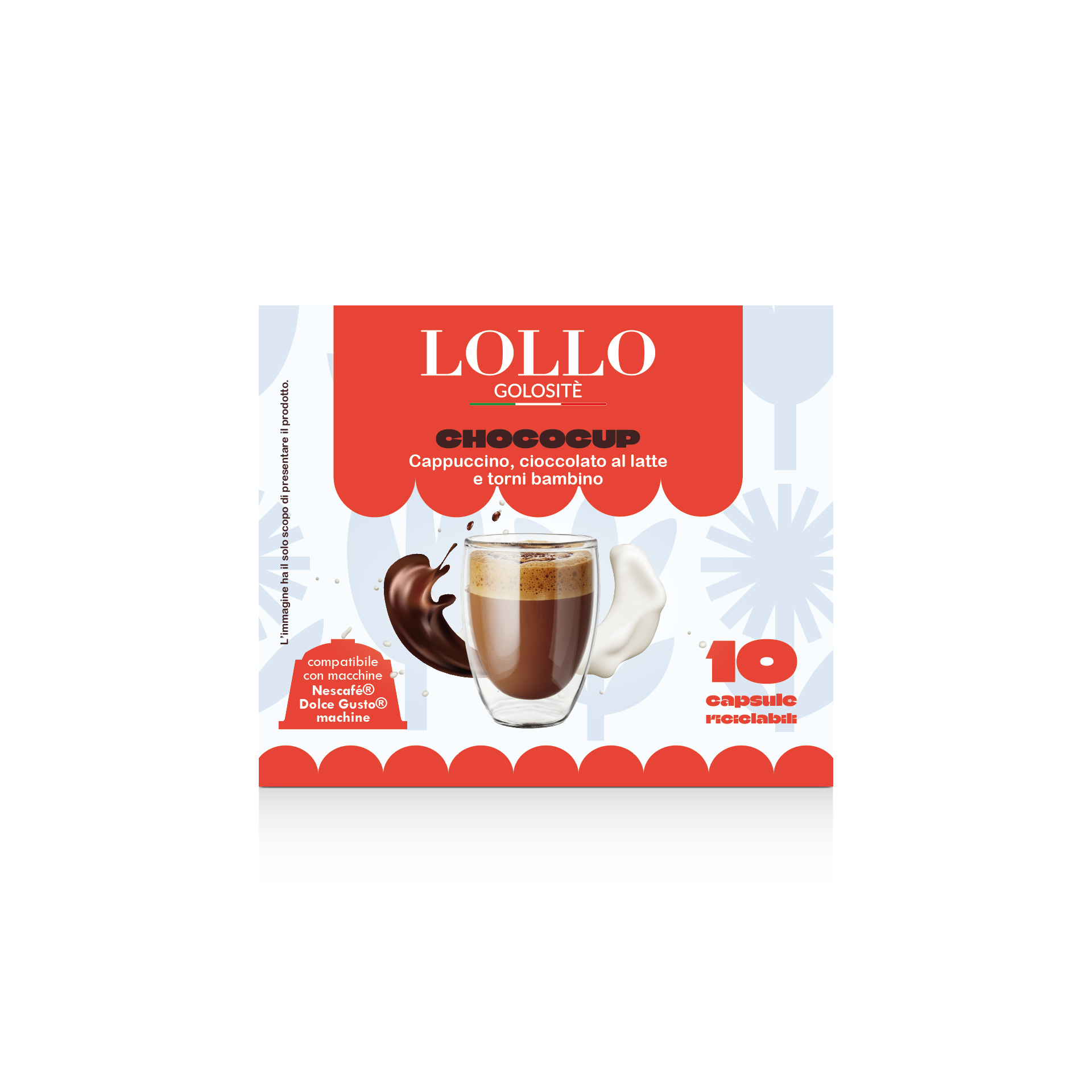 Capsule Compatibili Nescafè Dolce Gusto Cappuccino e Cioccolato al Latte Lollo Caffè 10