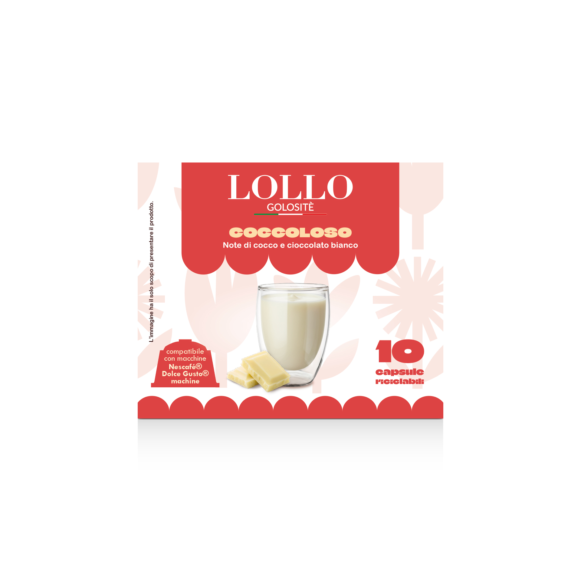 Capsule Compatibili Nescafè Dolce Gusto Cioccolato Bianco e Cocco Lollo Caffè 10
