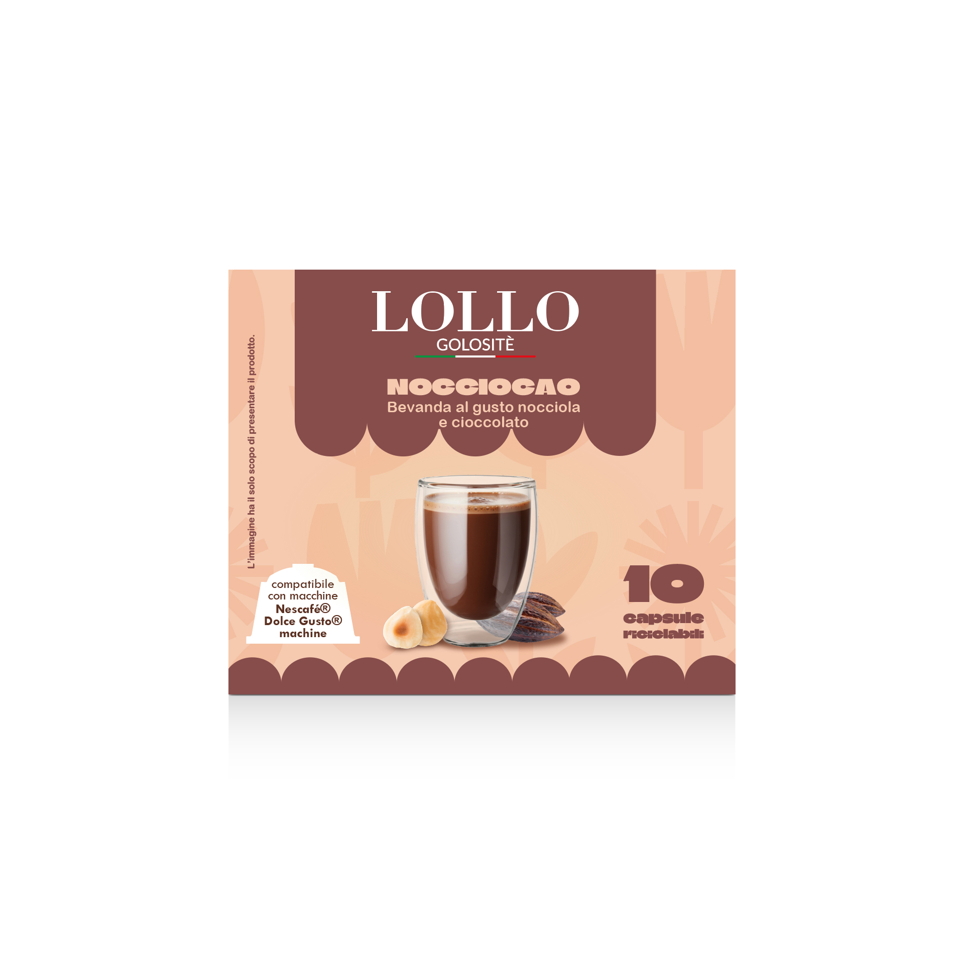 Capsule Compatibili Nescafè Dolce Gusto Cioccolato e Nocciola Lollo Caffè 10