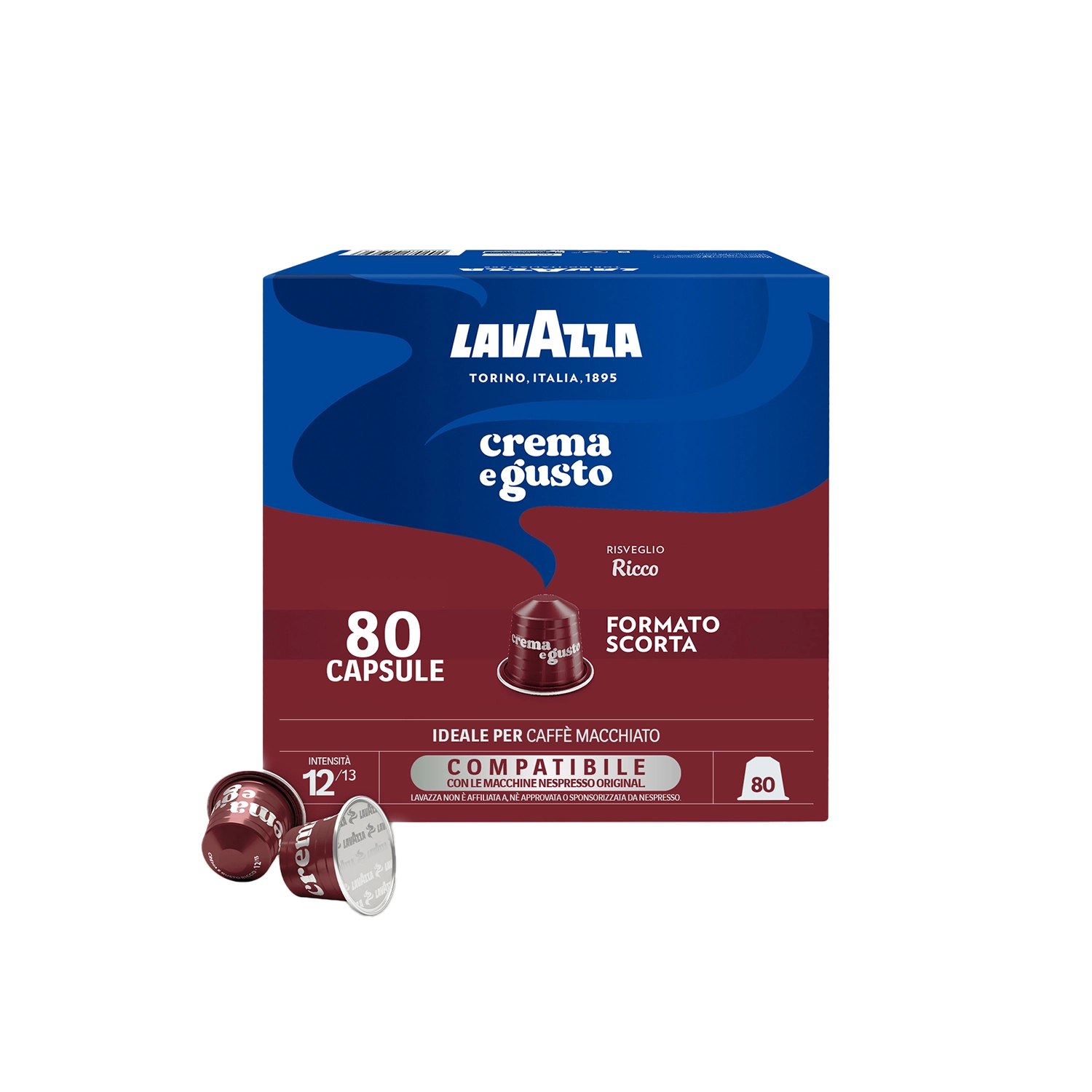Capsule Compatibili Nespresso Alluminio Lavazza Crema & Gusto Ricco 320