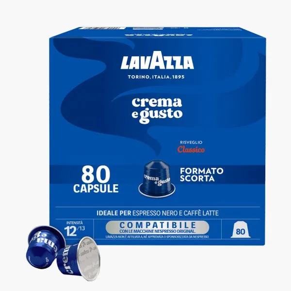 Capsule Compatibili Nespresso Alluminio Lavazza Crema & Gusto Classico 80