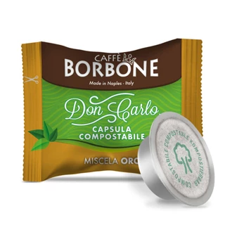 Capsule Caffè Borbone don Carlo compostabili miscela oro compatibili Lavazza a modo mio 100